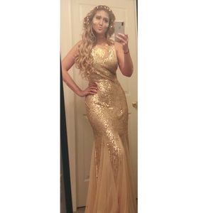 Stunning Gold Sequin Gown
